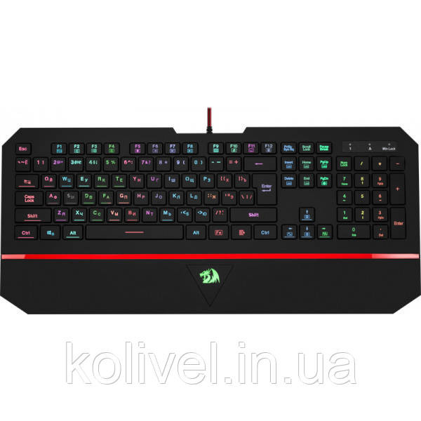 Клавіатура Redragon Karura2, ігрова, RGB, підставка, UKR, USB (75053) Київ - фото 1