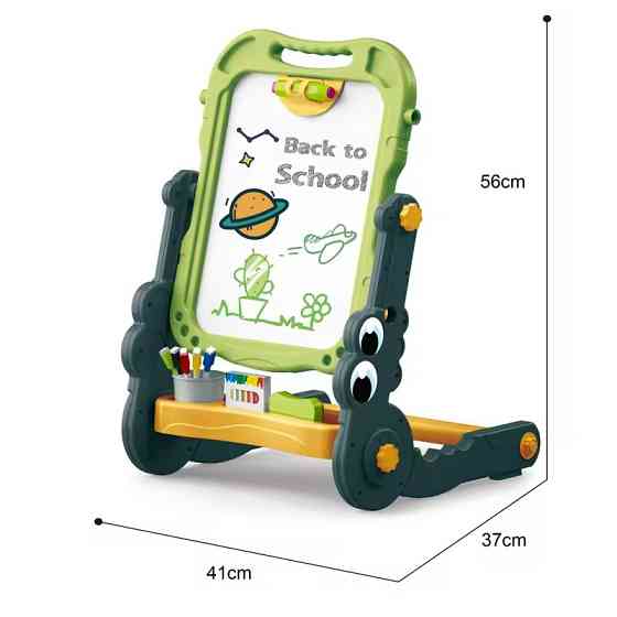 Магнітна дошка мольберт, підлоговий, дитячий на ніжках CJ-4046729, зелений Кам'янець-Подільський
