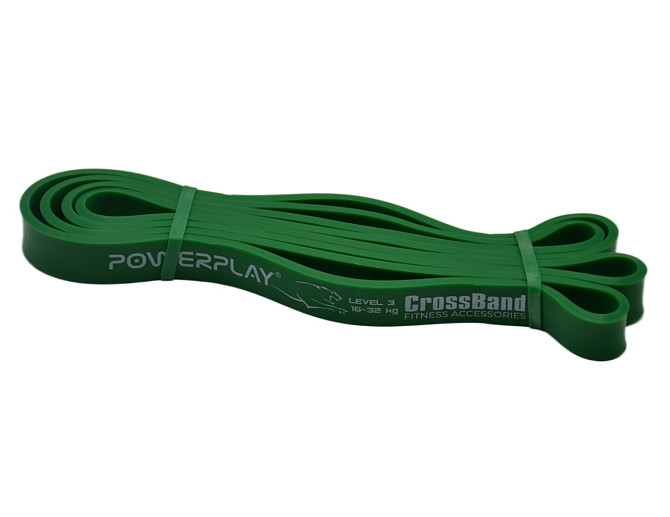 Еспандер-петля (гумка для фітнесу і кроссфіту) PowerPlay 4115 Power Band Зелена (16-32kg) Каменское - изображение 4