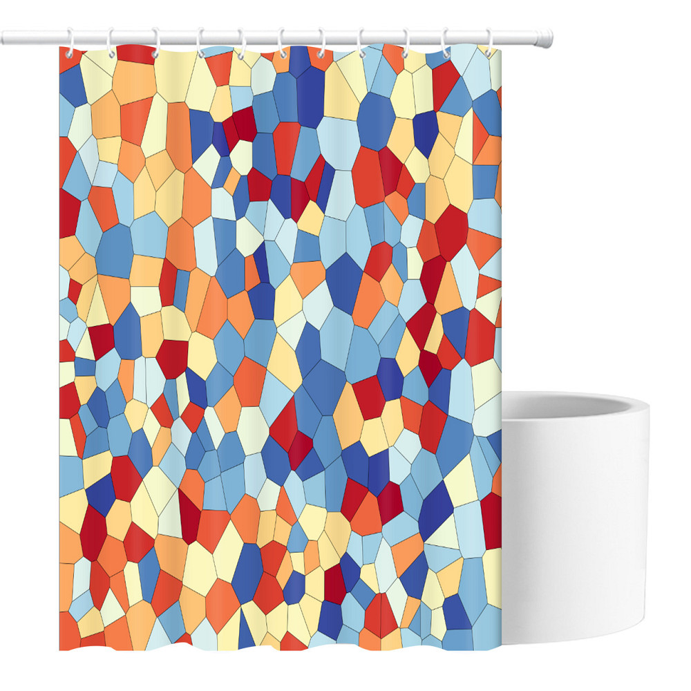 Шторка для ванны из полиэстера водонепроницаемая Bathlux 180x180 см с кольцами, занавеска для ванной комнаты Каменец-Подольский - изображение 1