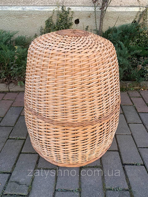 Люстра плетеная с светлой лозы Киев - изображение 2