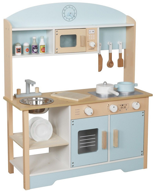 Дитяча дерев'яна ігрова кухня AVKO Парма Blue (40011573) для дітей Київ - фото 1
