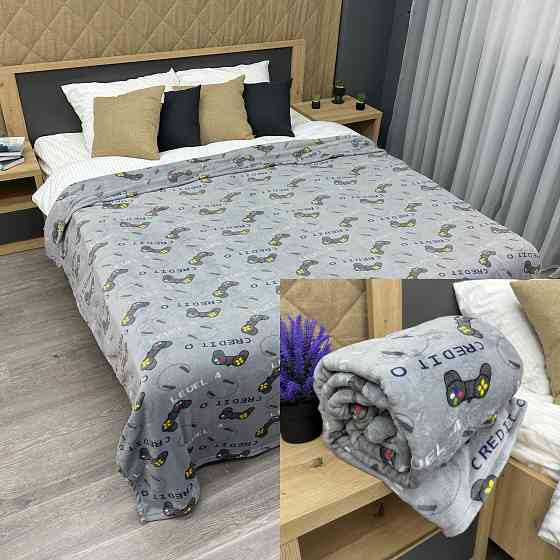 Плед-покривало Decorator WellSoft PLAYER 200х205 см з принтом "Геймпад" (87-191) Київ