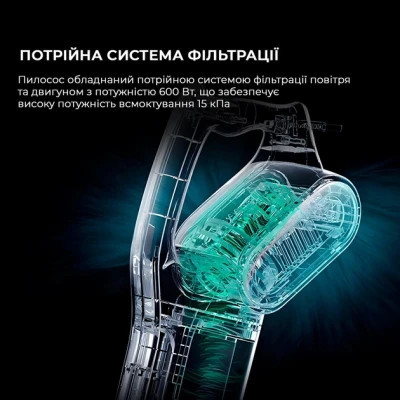 Пилосос Deerma Stick Vacuum Cleaner Cord Gray (DX700S) Вінниця - фото 5