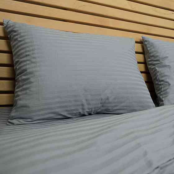 Наволочка страйп сатин на подушку 40х60 см 125 г/м2 YouStar 1 шт. (Серый) Сумы