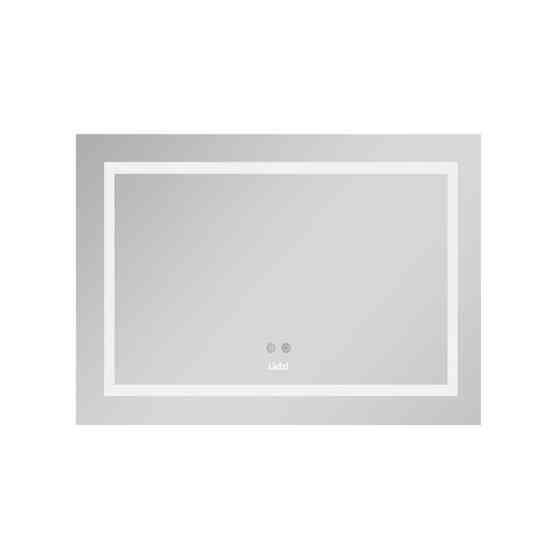 Дзеркало прямокутне для ванної Lidz Kubis 800х600 з LED-підсвіткою Touch, з антизапотіванням, LD78LF9047400 Харків