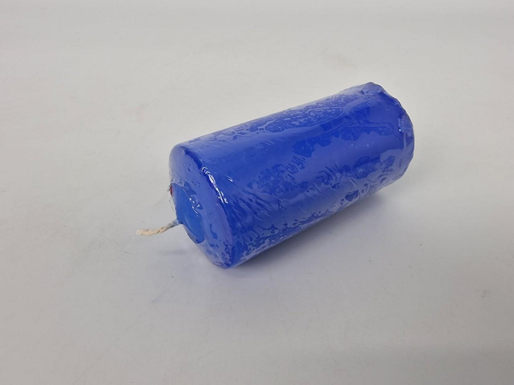 Цветная Цилиндр парафиновая свеча (50/100) СИНЯЯ крашеная  внутри белая (1 шт) Харьков - изображение 2