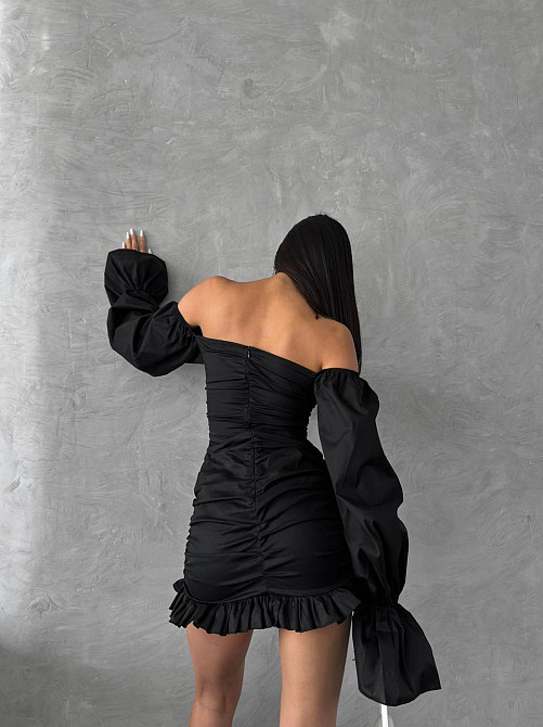 Жіноча приваблива вечірня міні-сукня з турецького коттона Одеса - фото 10