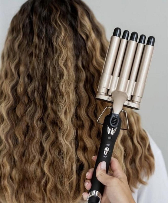 Плойка-щипцы для волос Gemei GM-2933, керамическое покрытие, 2 температурных режима, до 210°C, 45 Вт Одесса - изображение 4