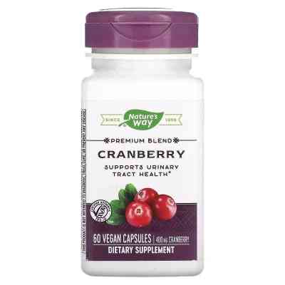 Травы Nature's Way Клюква, премиум-смесь, 400 мг, Cranberry, 60 вегетарианских ка (NWY-15134) Винница