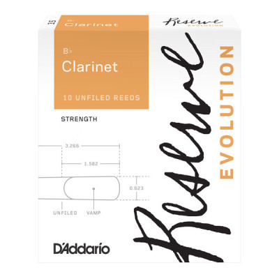 Тростина для кларнета D'Addario Reserve Evolution Bb Clarinet #3.5+ - 10 Pack (DCE10355) Вінниця - фото 1