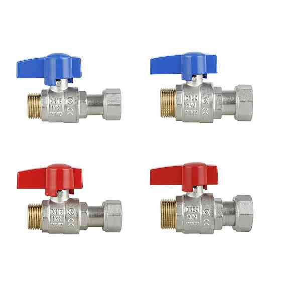 Комплект прямих кранів Thermo Alliance Standart 1/2" ВН -3/4" ВЗ з накидною гайкою для під'єднання котла TAS262RBW1520 Київ