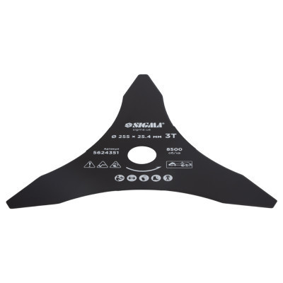 Нож для триммера Sigma 255x25.4мм, 3Т остроконечный (5624351) Винница - изображение 3