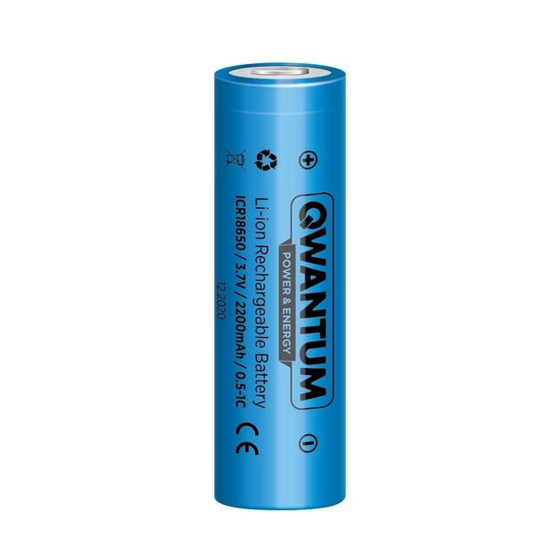 Акумулятор Quantum Li-ion ICR18650 2200mAh 0.5-1C з клемним виступом Рівне - фото 1