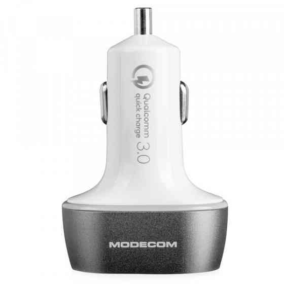 Автозарядка 3xUSB (3xUSB-A) QC3.0 2.4A біла Modecom (ZT-MC-CU3-05) Киев