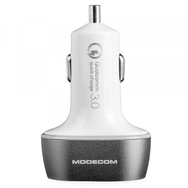 Автозарядка 3xUSB (3xUSB-A) QC3.0 2.4A біла Modecom (ZT-MC-CU3-05) Киев - изображение 4