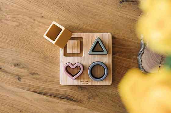 Силіконовий сортер на дерев`яному підносі FreeON, pink Киев