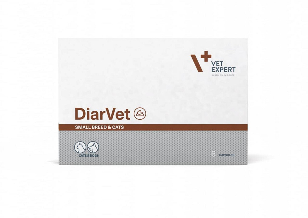 Харчова добавка Vet Expert DiarVet ДіарВет для котів і собак малих порід проти діареї (6 капсул) Вінниця - фото 1