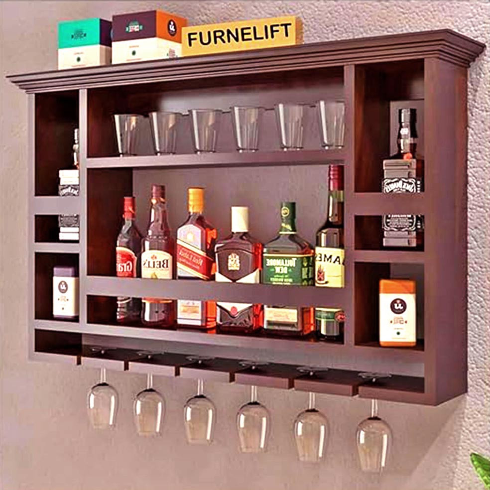 Настенная винная полка 