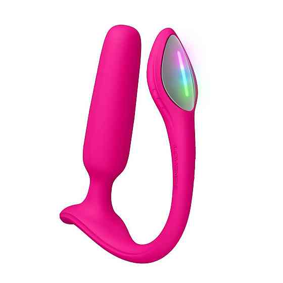 Анальная смарт-вибропробка Lovense Lush Anal, очень мощная, LED-подсветка Sex Aura Киев