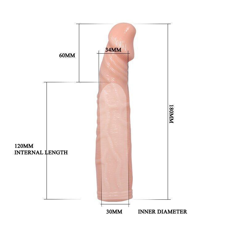 Подовжуюча насадка з вібрацією DEEP LOVE BI-026206-1 Sex Aura Київ - фото 7