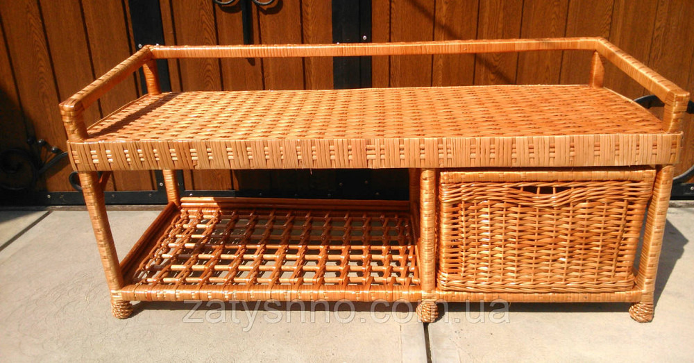 Плетеная лавка диван с ящиком для обуви Киев - изображение 8