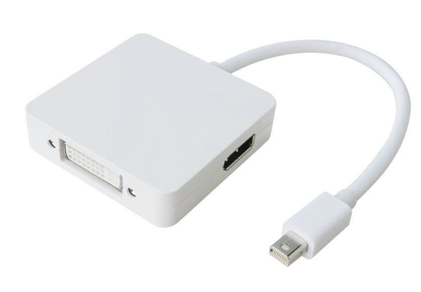 Перехідник mini DisplayPort M --> HDMI/DisplayPort/DVI (24+5), FHD 1080p, кабель 0.2 м Вінниця - фото 3