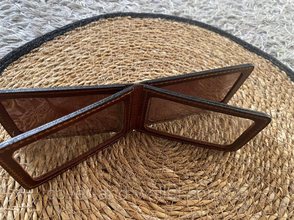 Шкіряна обкладинка Державна податкова служба України на чотири відділення Каштан Київ - фото 4