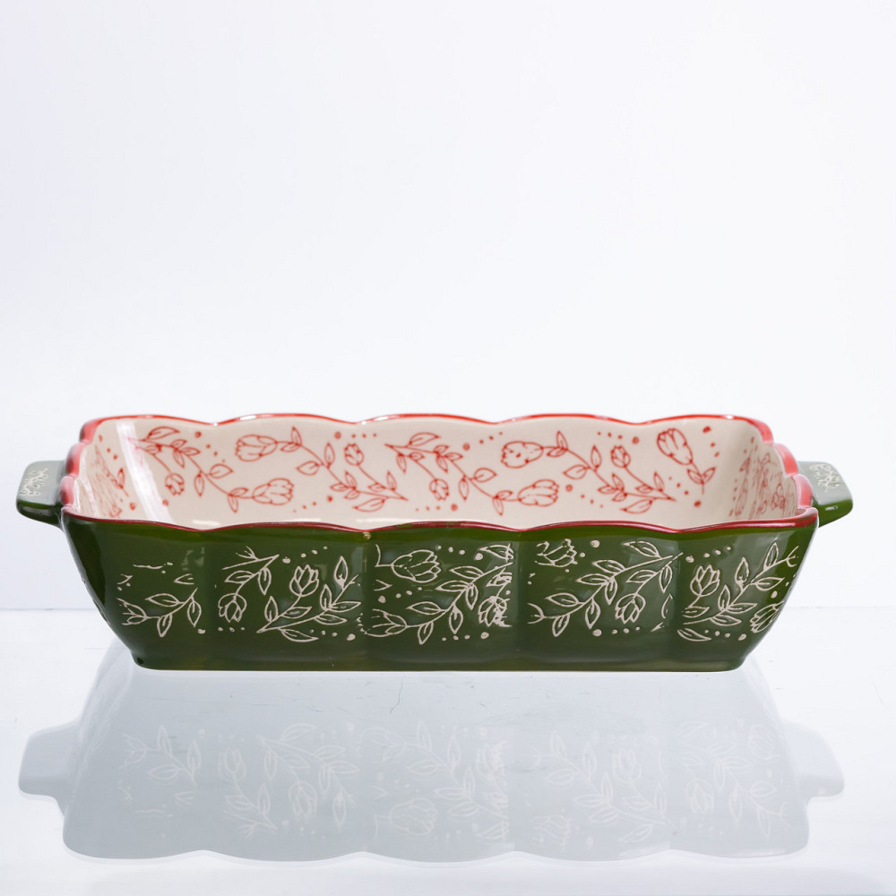 Yiwu Форма для випікання Vintage 28×17×5 (см) прямокутна форма для випікання в духовці з ручкам Коломия - фото 7