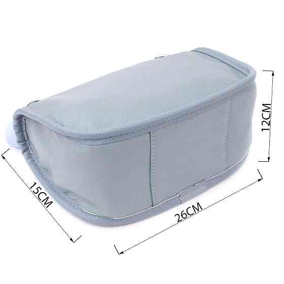 Напівкругла сумка для жінок з натуральної шкіри Vintage 22908 Сіро-блакитний Київ