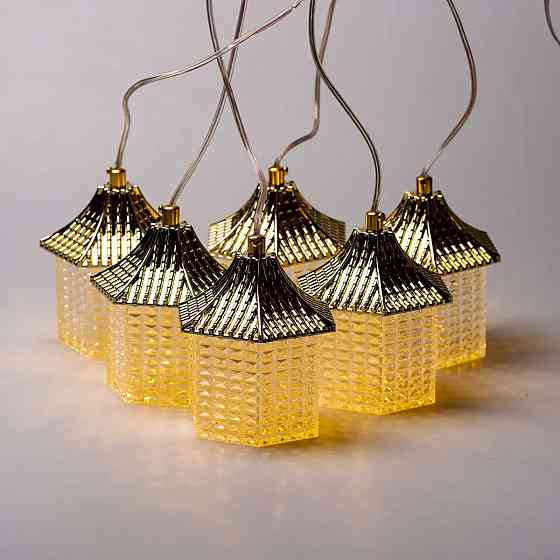 Garlando Гірлянда штора з фігурками Ліхтар 3 метри 6 ламп тепле жовте світло 6L3MLIG Київ