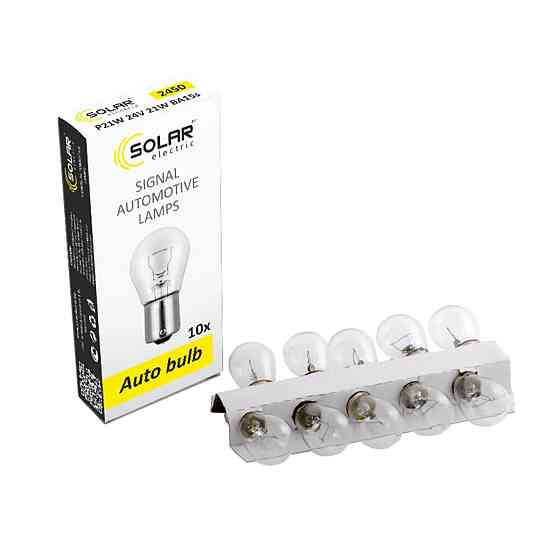 Лампа розжарювання Solar P21W 24V 21W BA15s, 10шт Київ