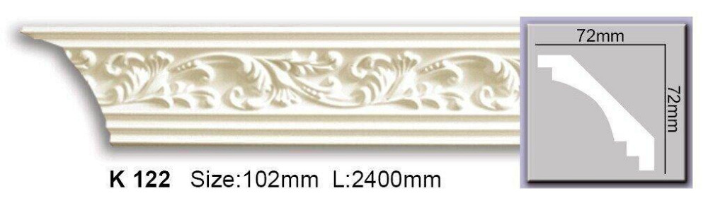 Карниз з орнаментом поліуретановий Harmony K 122 Дніпро - фото 1