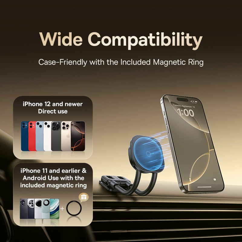 Автотримач для телефону Baseus PrimeTrip, магнітний, чорний Київ - фото 5