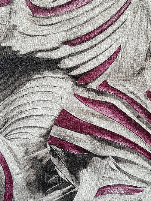 Шпалери вінілові на флізеліні гарячого тиснення DU&KA 1.06х10 вензель основа під штукатурку сірі коричневі Київ - фото 3