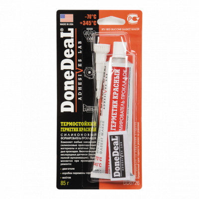 Герметик автомобільний Donedeal прокладок термостійкий силіконовий червоний 85мл (DD6726) Вінниця - фото 1