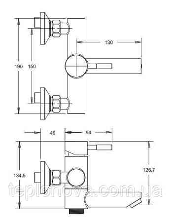 Змішувач для ванни VENTA VS312KS Чернівці