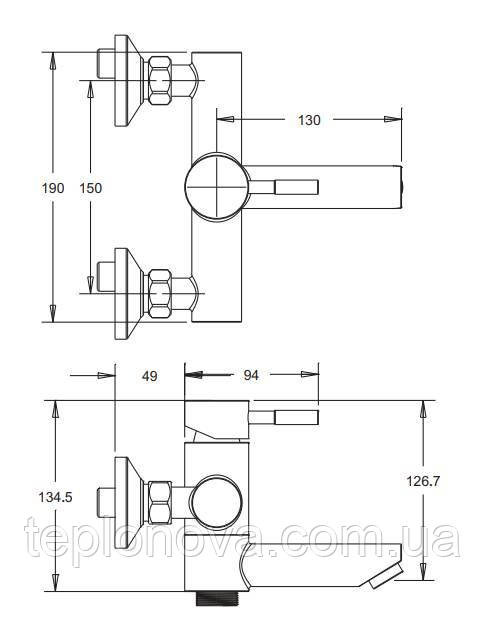 Змішувач для ванни VENTA VS312KS Чернівці - фото 5