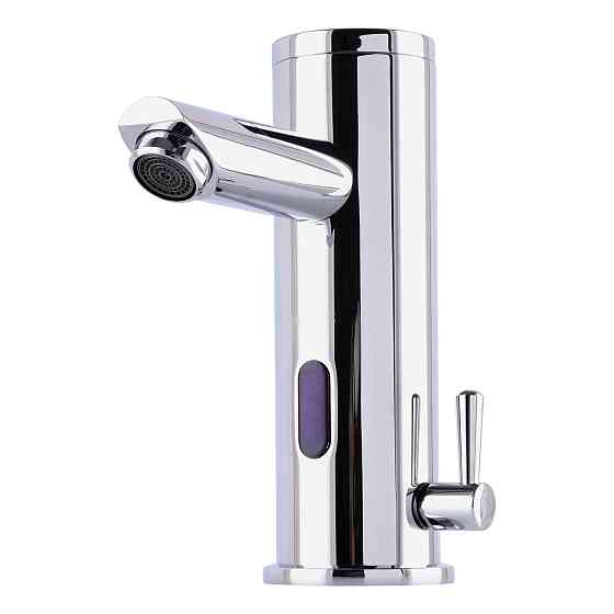 Змішувач сенсорний для умивальника HOTEC 19.115-DC/AC (220V/6V) з трансформатором,латунний Hot/Cold Луцк