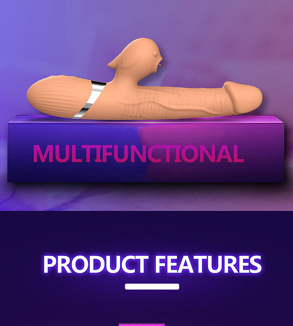 Вибратор Basia Thtusting Vibrator 2 in 1 Tongue Vibrators USB Sex Aura Киев - изображение 3