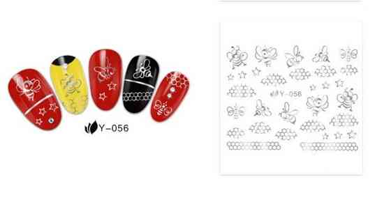 Наклейка на нігті "Бджілки" Київ