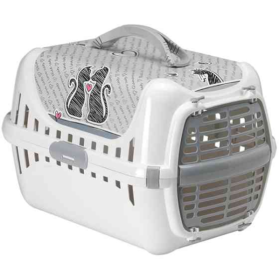 Moderna Trendy Runner Cats In Love МОДЕРНА ВЛЮБЛЕННЫЕ КОТЫ переноска для котов, пластиковая дверца Киев