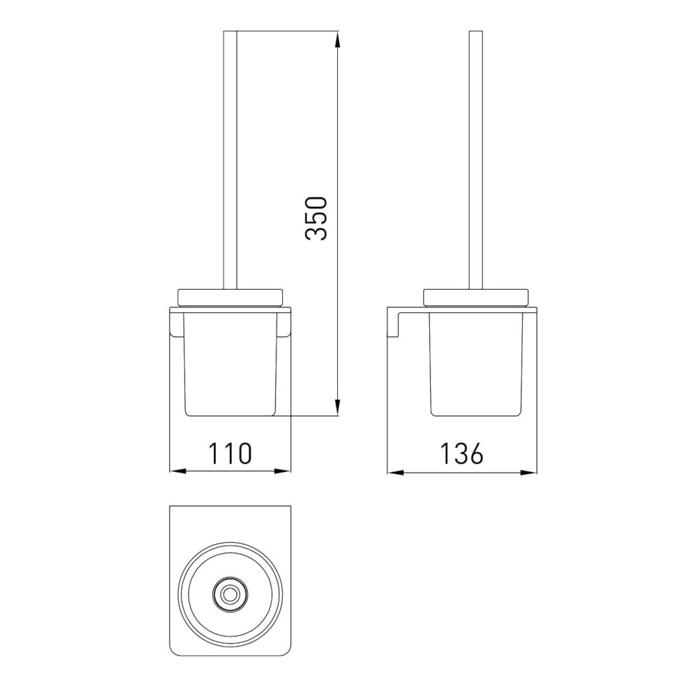 Підвісний йоржик для унітаза VOLLE SOLO чорний Київ - фото 6