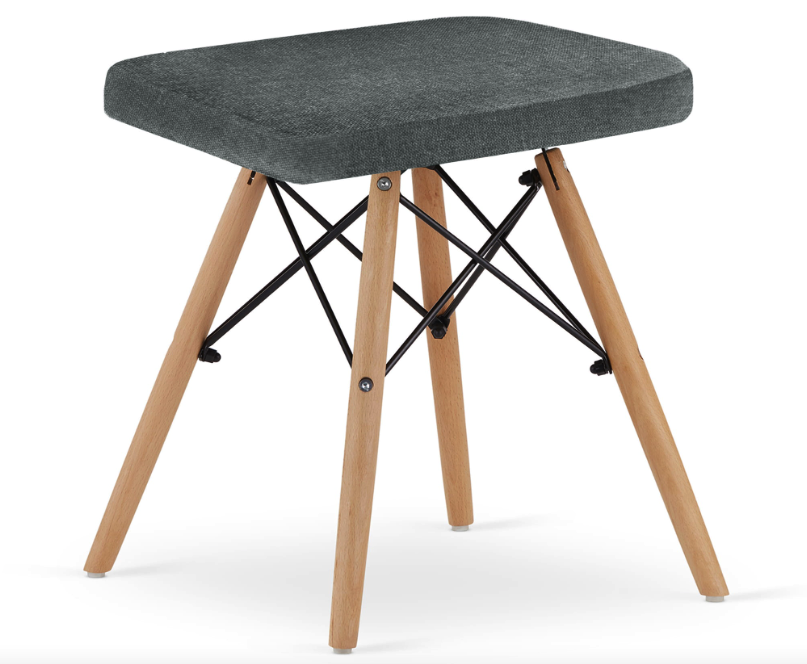 Табурет Leobert Werk квадратний з дерев'яними ніжками сірий Київ - фото 1