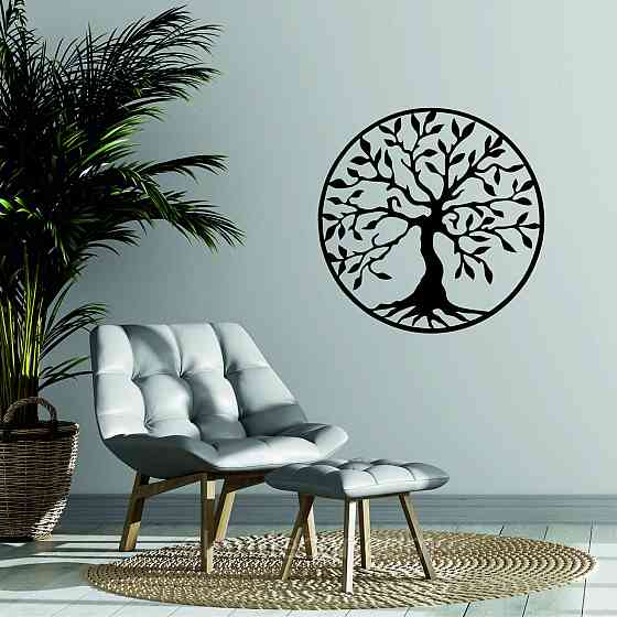 Декоративное настенное 3D Панно «Дерево в кругу» Декор на стену с объемом Киев