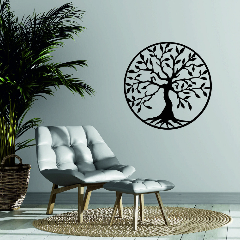 Декоративное настенное 3D Панно «Дерево в кругу» Декор на стену с объемом Киев - изображение 3