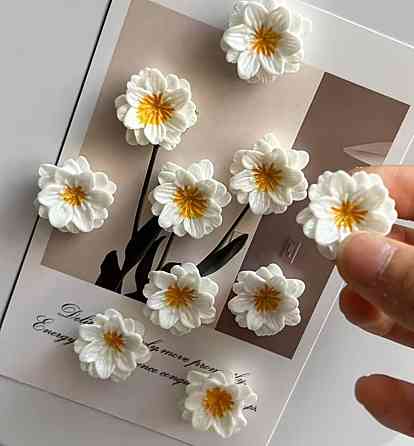 Магниты на холодильник ромашки , магниты цветы для холодильника и декора кухни, набор магнитов ромашка 10 шт Киев