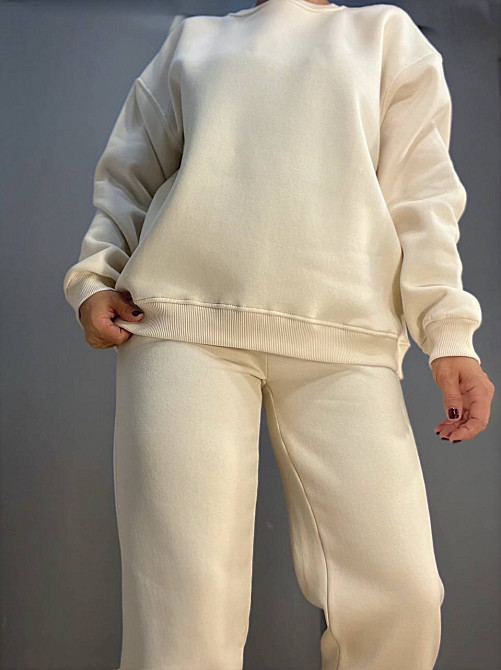 Костюм жіночий Pepper mint 24-13-14 простий брюки джоггери на резинці та світшот оверсайз утеплений  Одеса - фото 2