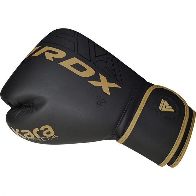 Профессиональные боксерские перчатки для бокса и единоборств RDX F6 Kara Matte Golden 16 унций + КАПА Киев - изображение 6