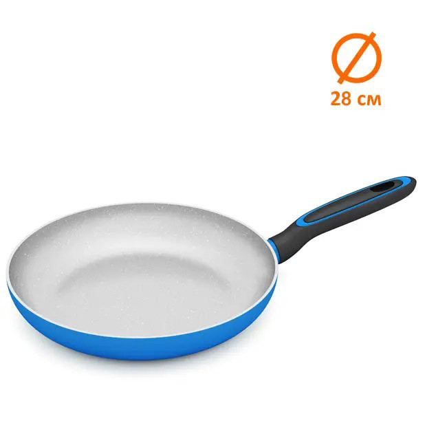 Сковорода для приготовления на газовой плите, Литая алюминиевая сковорода Глубокая для кухни UV-69 Львов - изображение 2